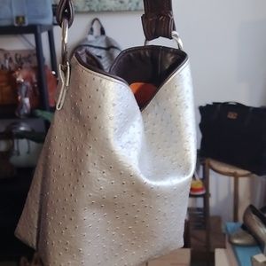 Croc silver bag